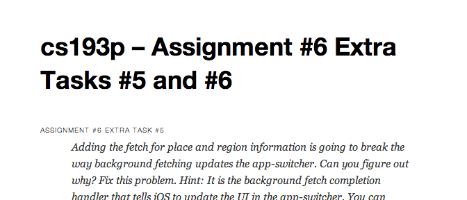 cs193p – Assignment #6 Extra Tasks #5 and #6
